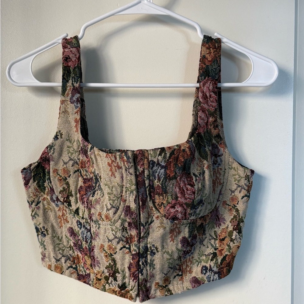 Wild Fable Multicolor Floral Crop Top